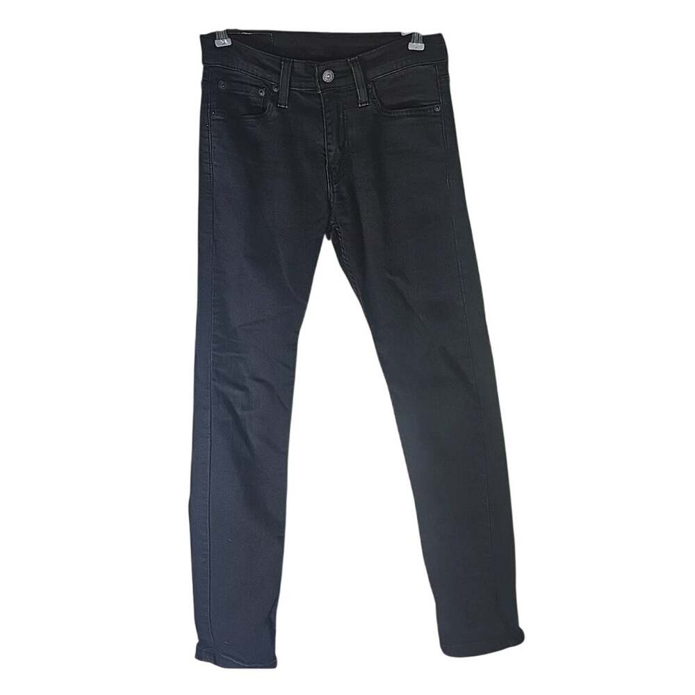 Levi's 510 Mid Rise Skinny Jeans Tapered Stretch Womens 28 X 32 Black Casual